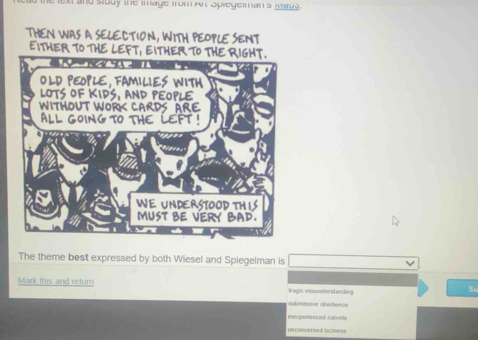 read the text and study the image from art spiegelman’s maus. then was …