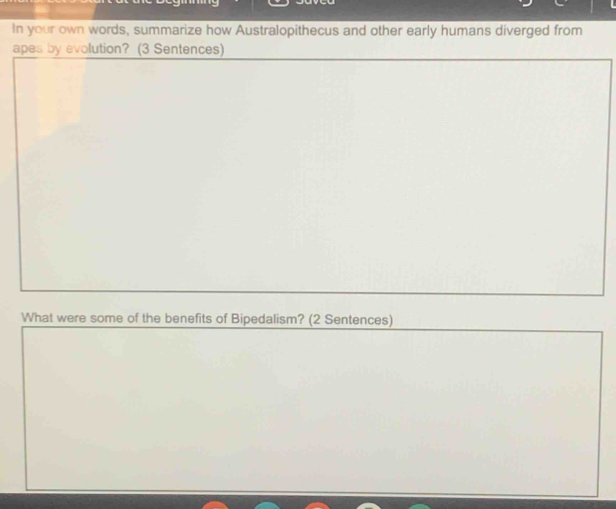 in your own words, summarize how australopithecus and other early human…