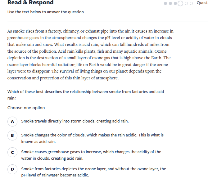 read & respond use the text below to answer the question. as smoke rise…