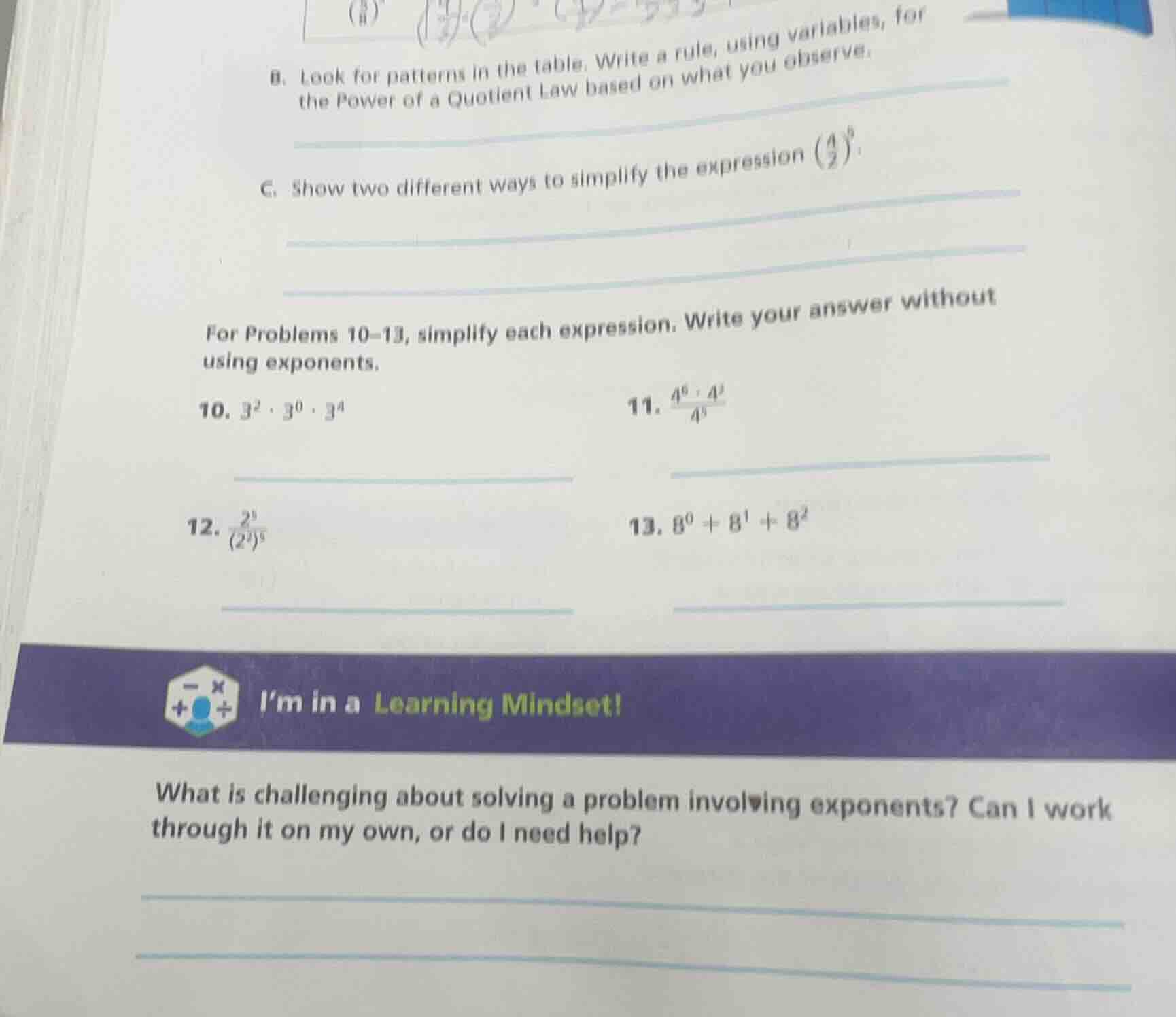 b. look for patterns in the table. write a rule, using variables, for t…