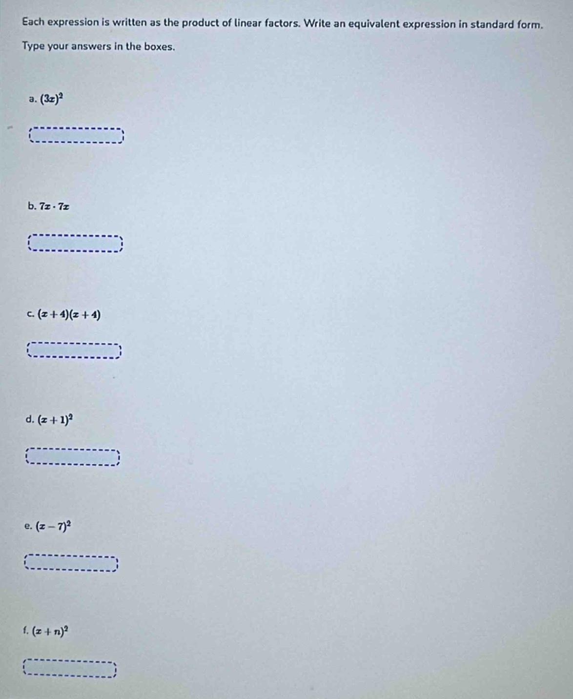 each expression is written as the product of linear factors. write an e…