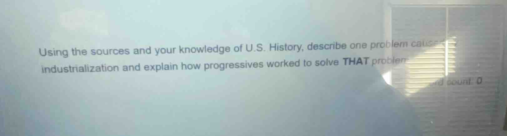 using the sources and your knowledge of u.s. history, describe one prob…