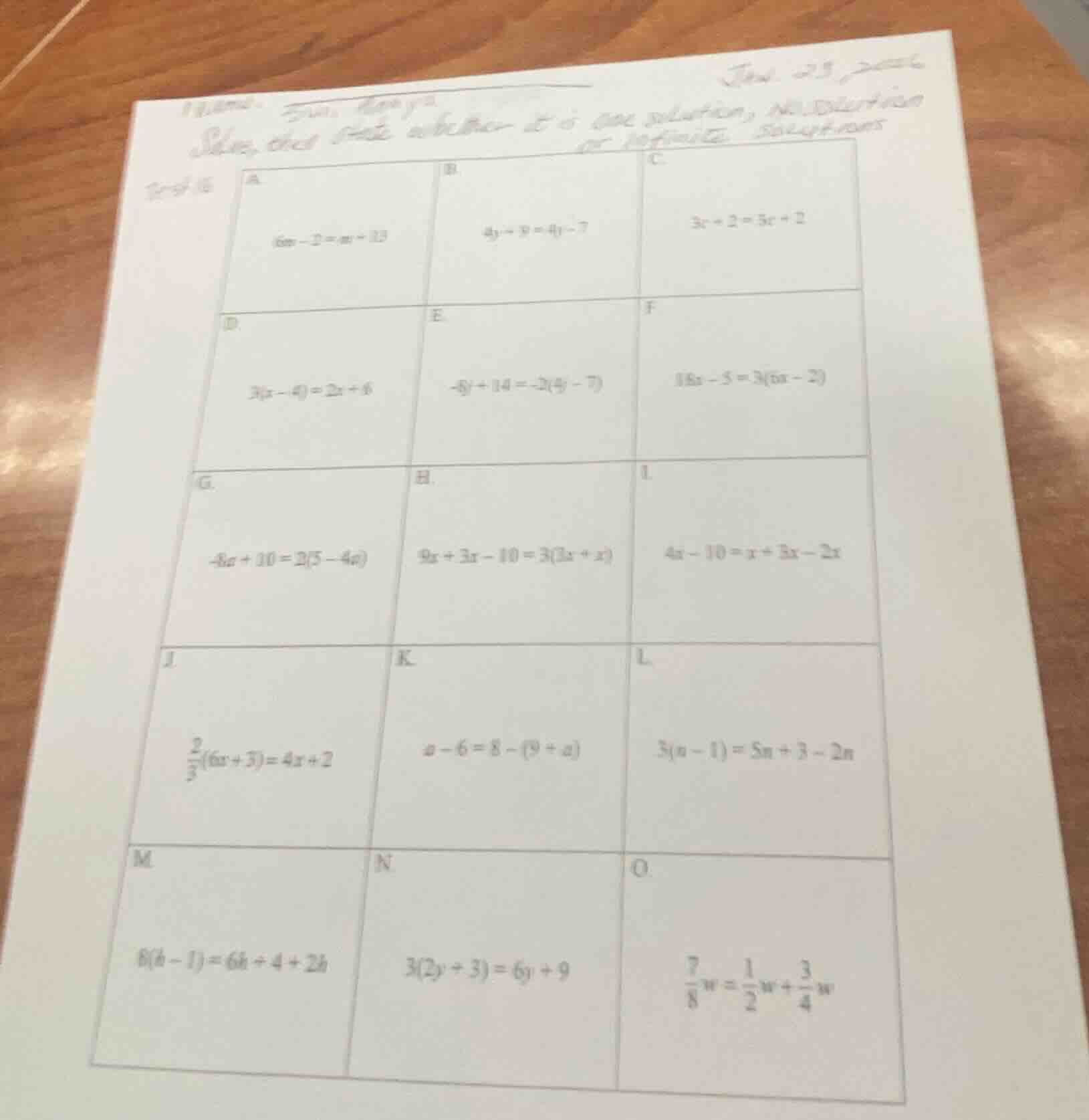 name: solve, then state whether it is one solution, no solution or infi…