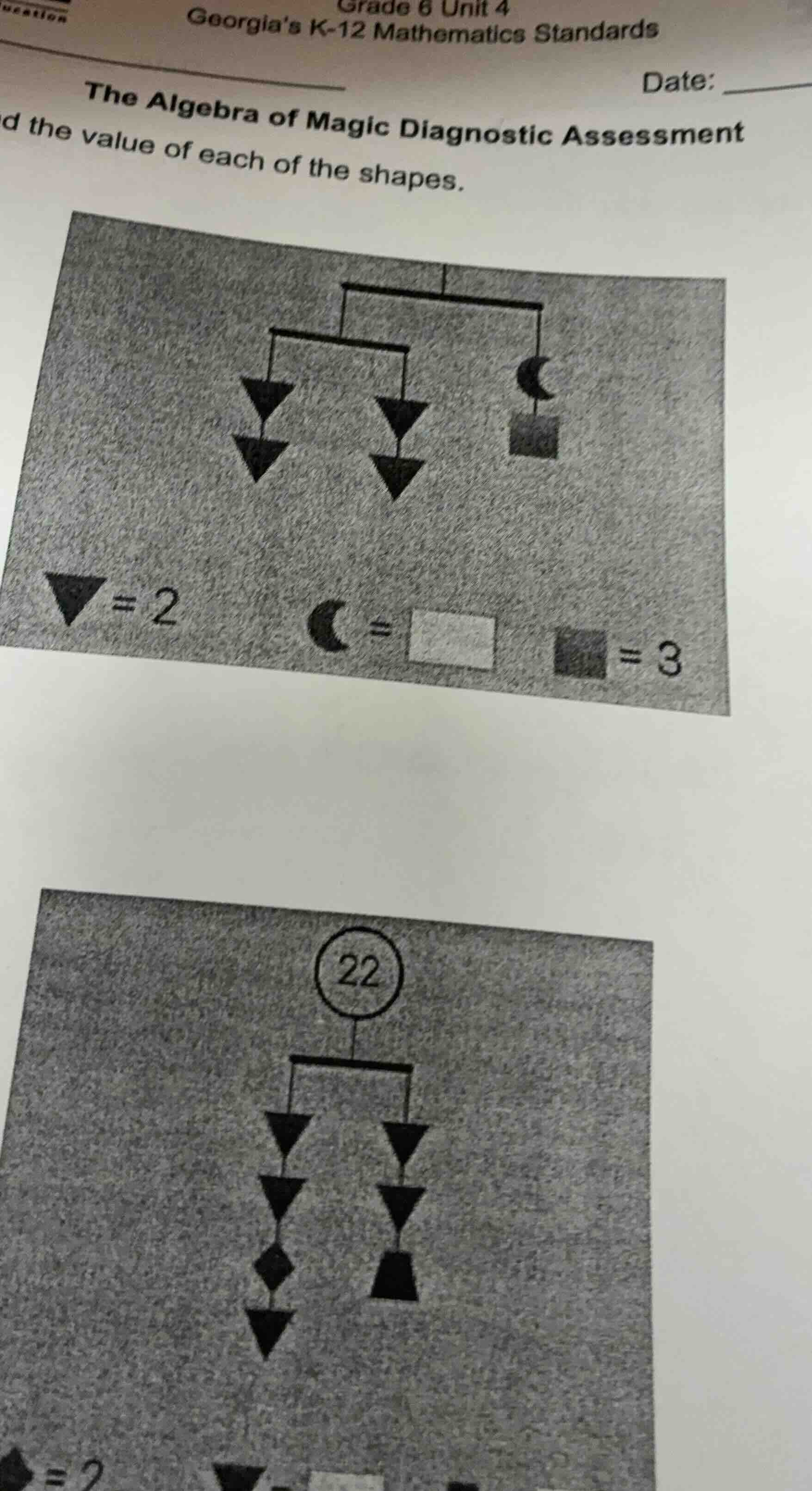 grade 6 unit 4 georgia’s k-12 mathematics standards date: the algebra o…