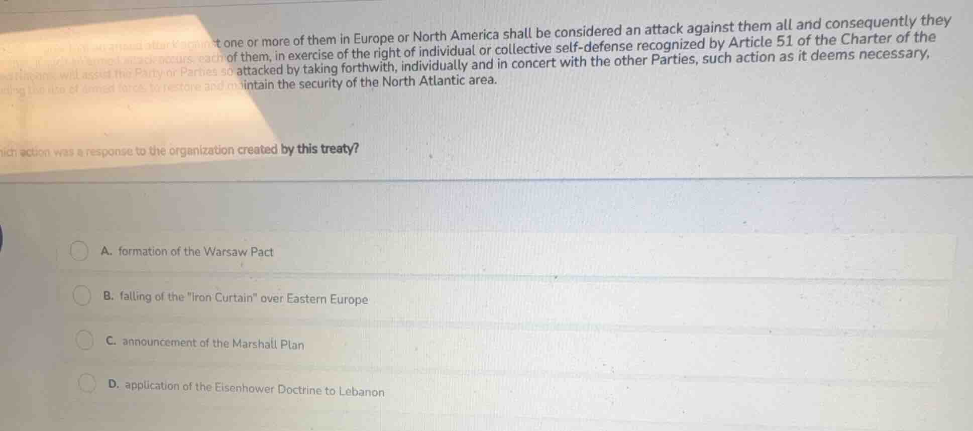 an armed attack against one or more of them in europe or north america …