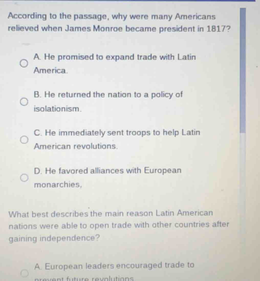 according to the passage, why were many americans relieved when james m…