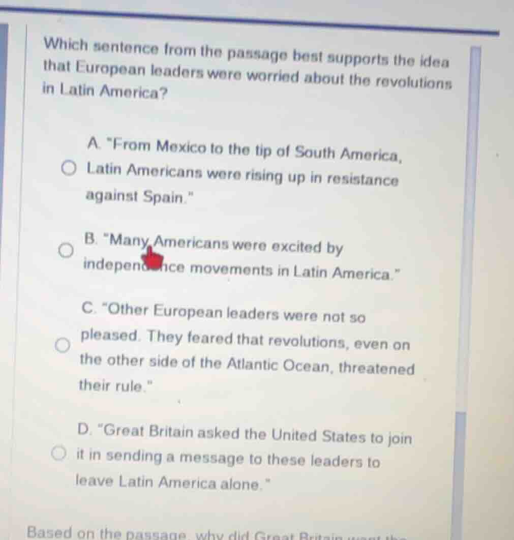 which sentence from the passage best supports the idea that european le…