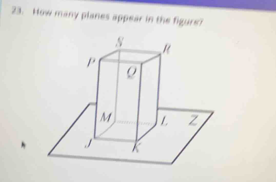 23. how many planes appear in the figure?