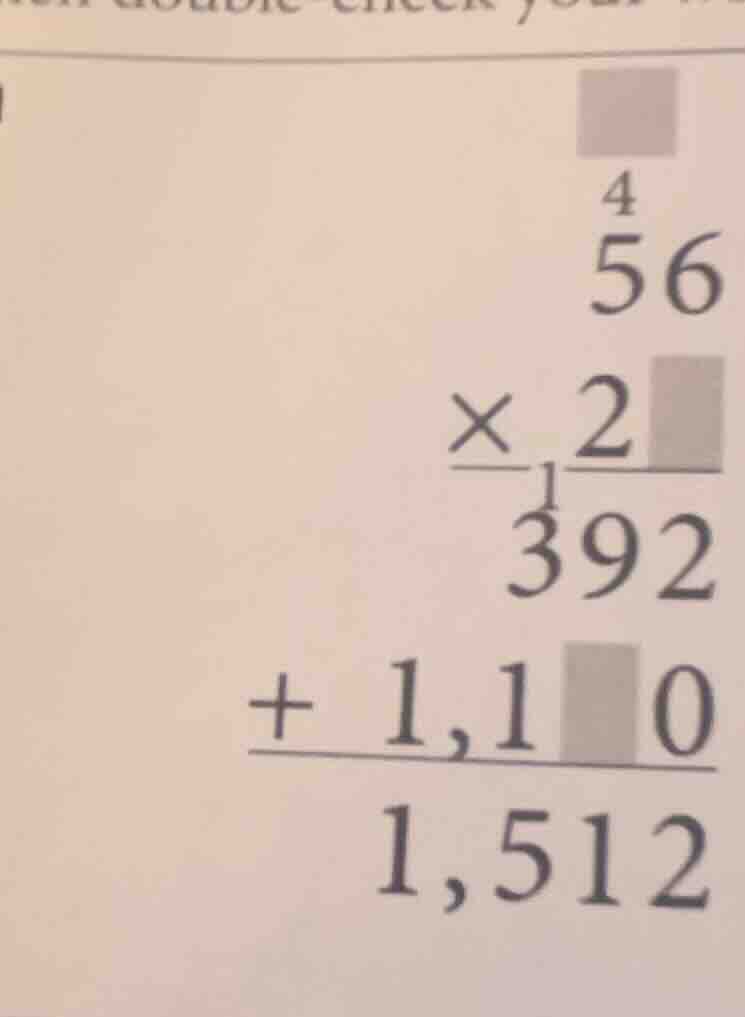 4 56 × 2 392 + 1,1 0 1,512