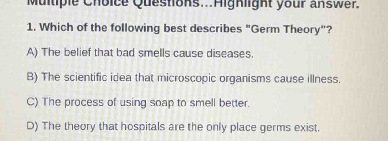 multiple choice questions...highlight your answer. 1. which of the foll…