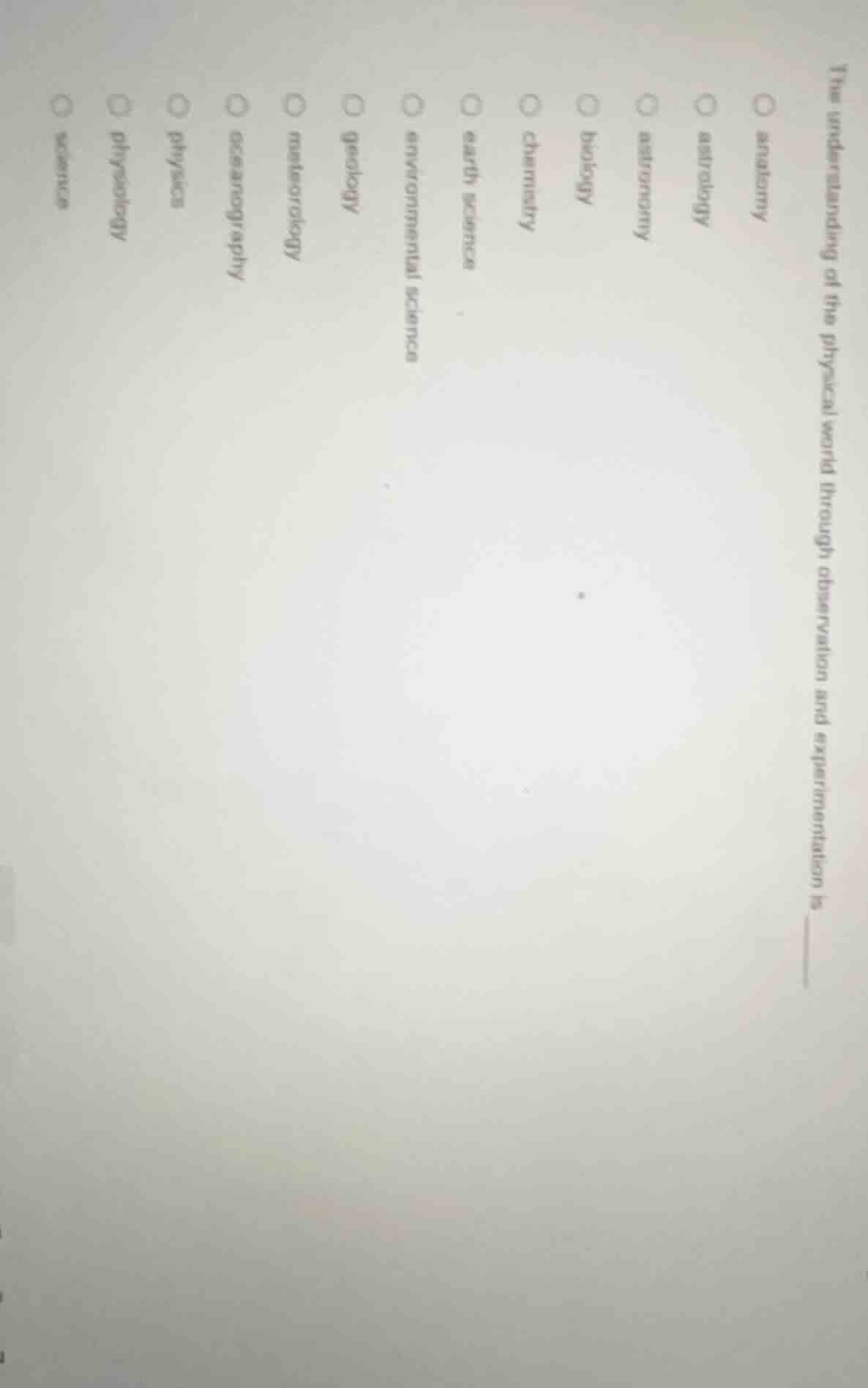 the understanding of the physical world through observation and experim…