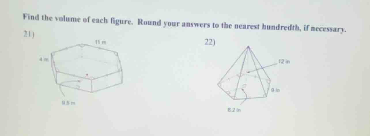 find the volume of each figure. round your answers to the nearest hundr…