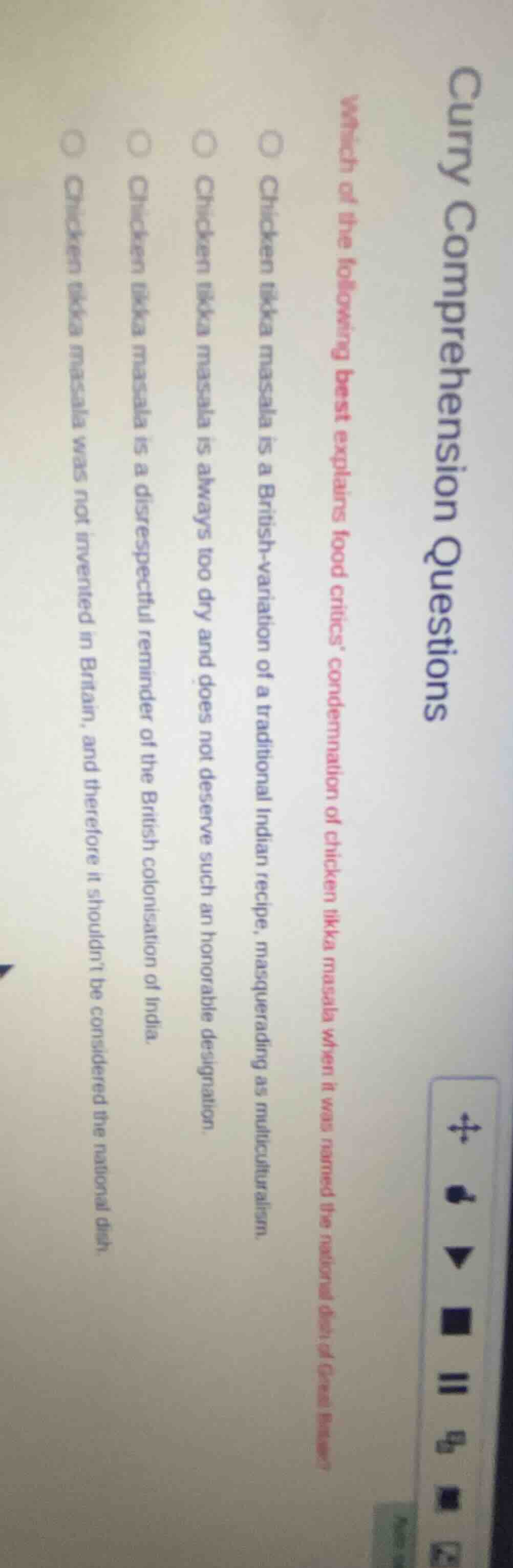curry comprehension questions which of the following best explains food…