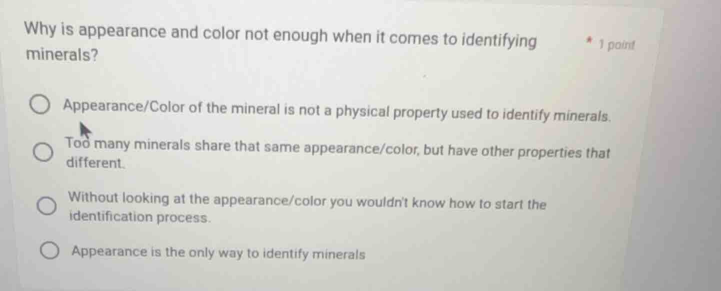why is appearance and color not enough when it comes to identifying min…
