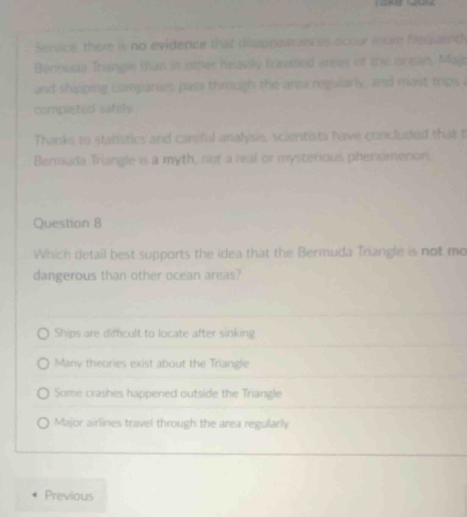 question 8 which detail best supports the idea that the bermuda triangl…