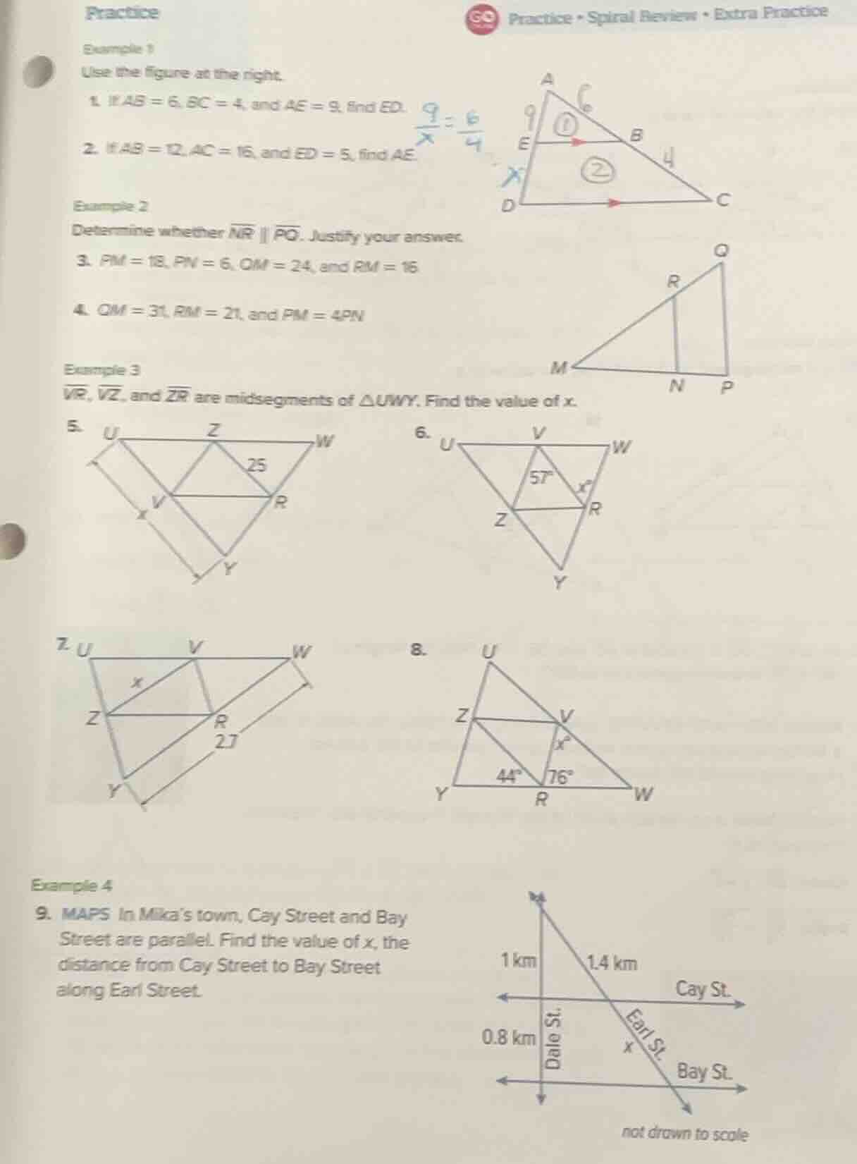 practice example 1 use the figure at the right. 1. if ( ab = 6 ), ( bc …