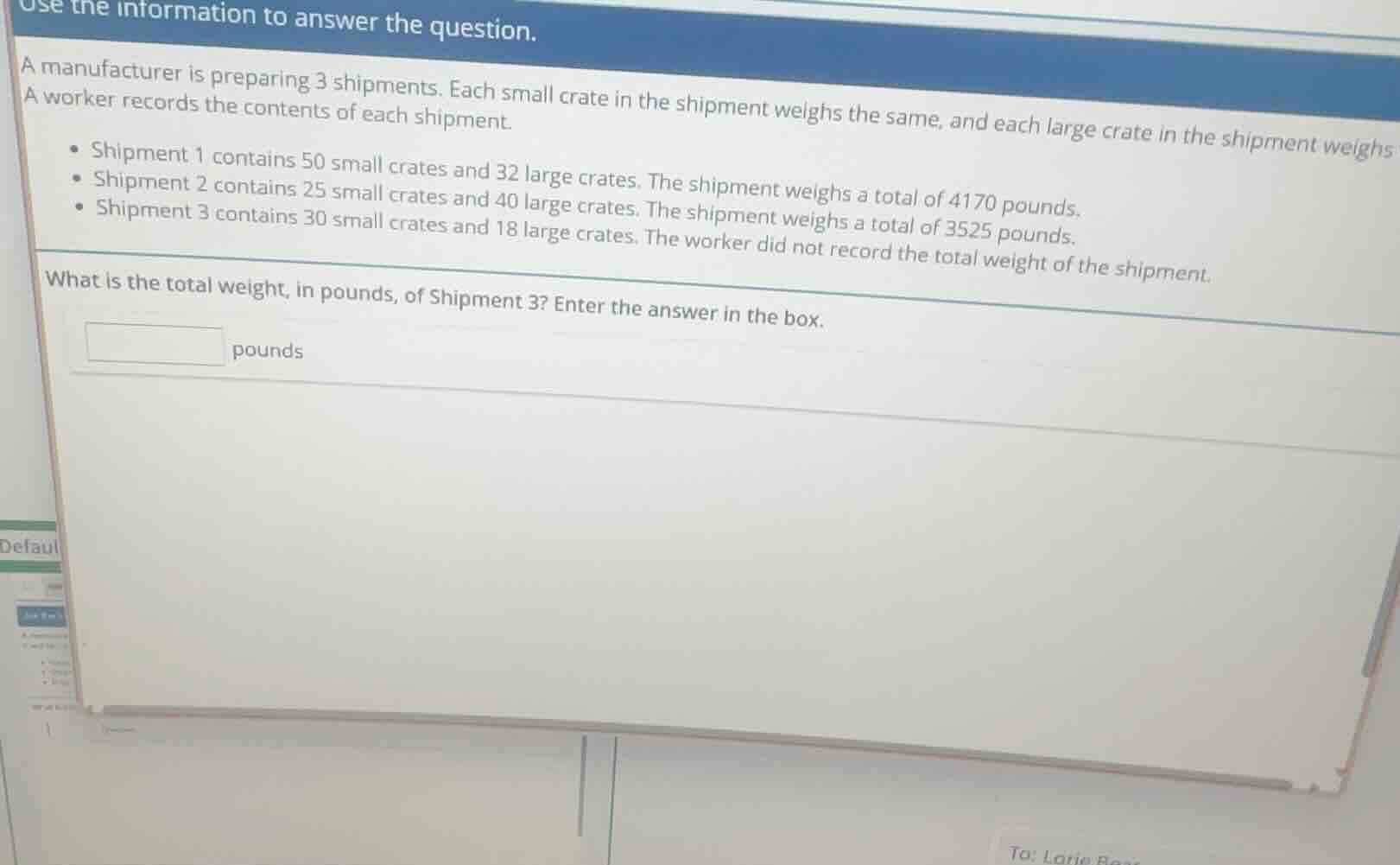 use the information to answer the question. a manufacturer is preparing…