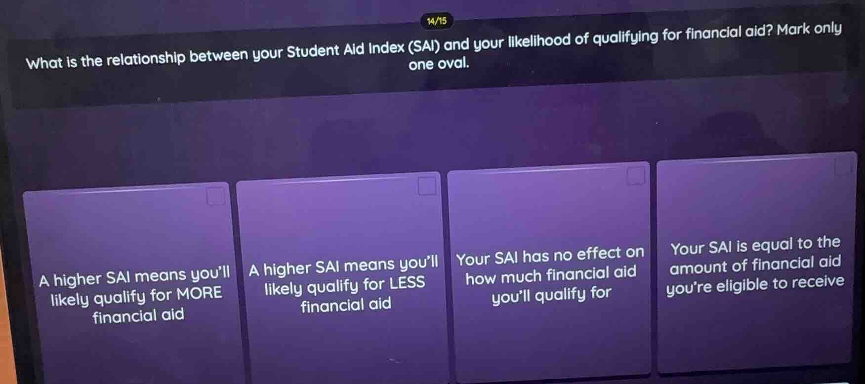 what is the relationship between your student aid index (sai) and your …