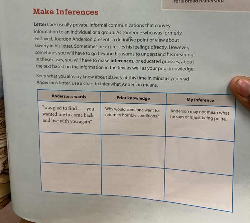 make inferences letters are usually private, informal communications th…