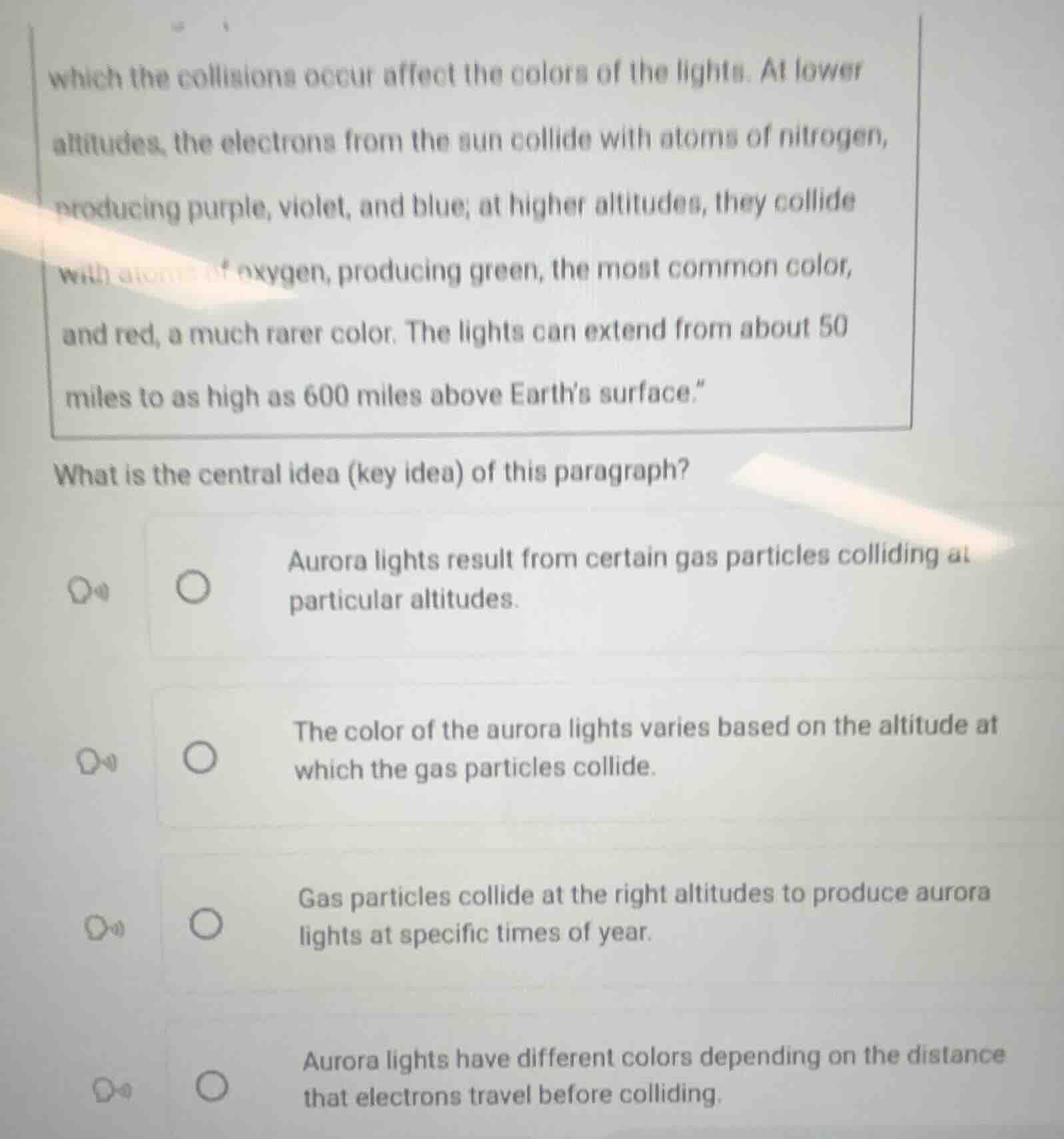 which the collisions occur affect the colors of the lights. at lower al…