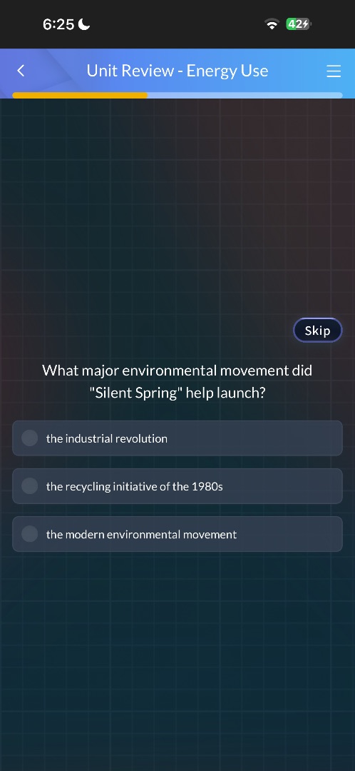 what major environmental movement did \silent spring\ help launch? the …