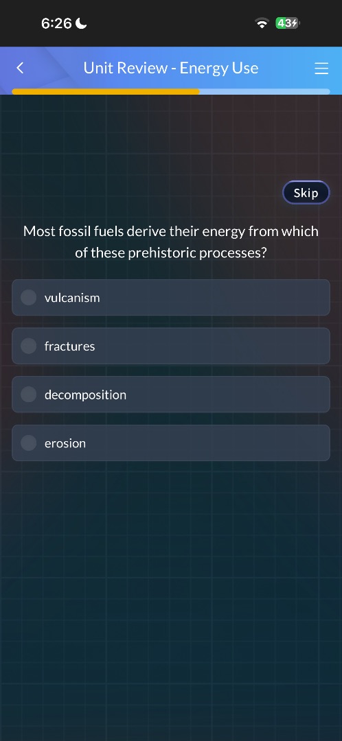 most fossil fuels derive their energy from which of these prehistoric p…