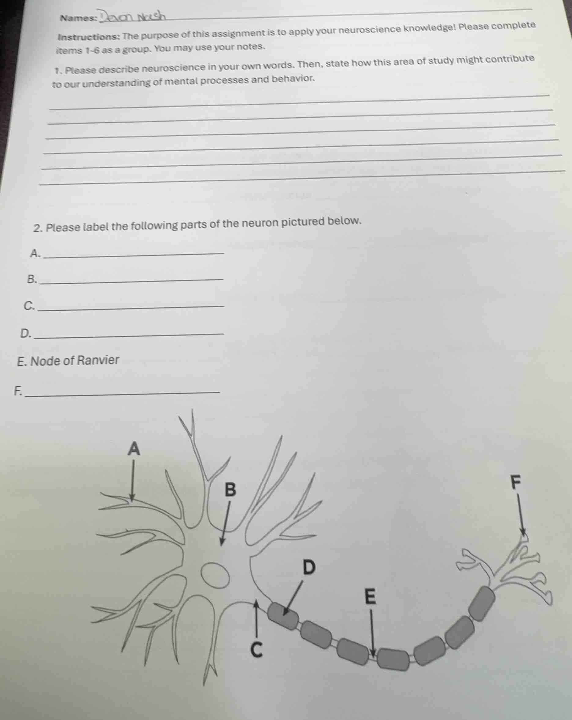 names: devon nush instructions: the purpose of this assignment is to ap…