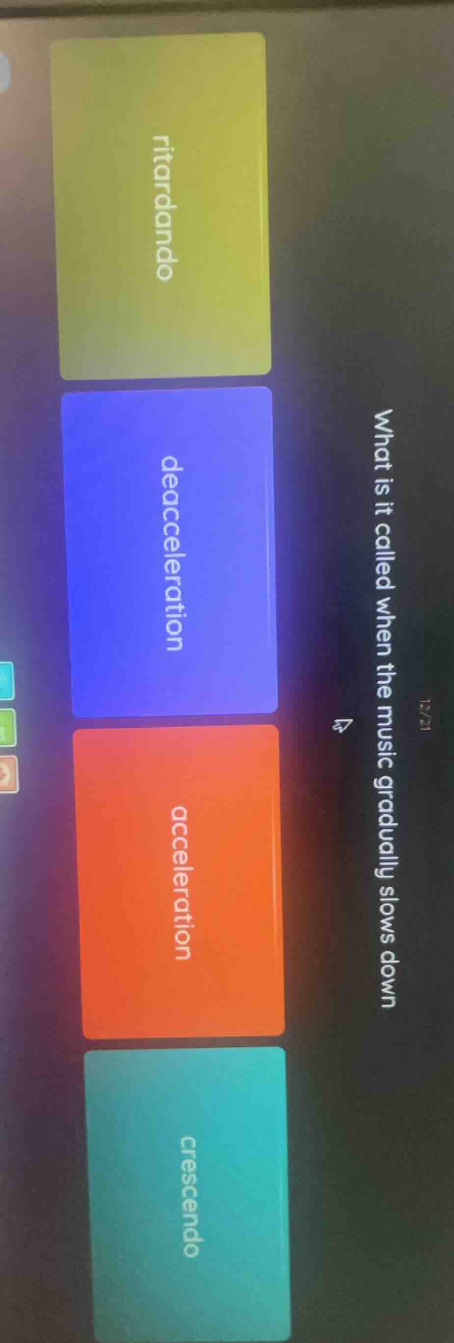 what is it called when the music gradually slows down ritardando deacce…