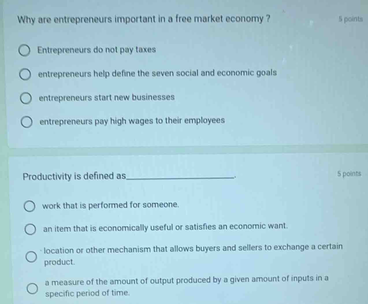 why are entrepreneurs important in a free market economy? entrepreneurs…