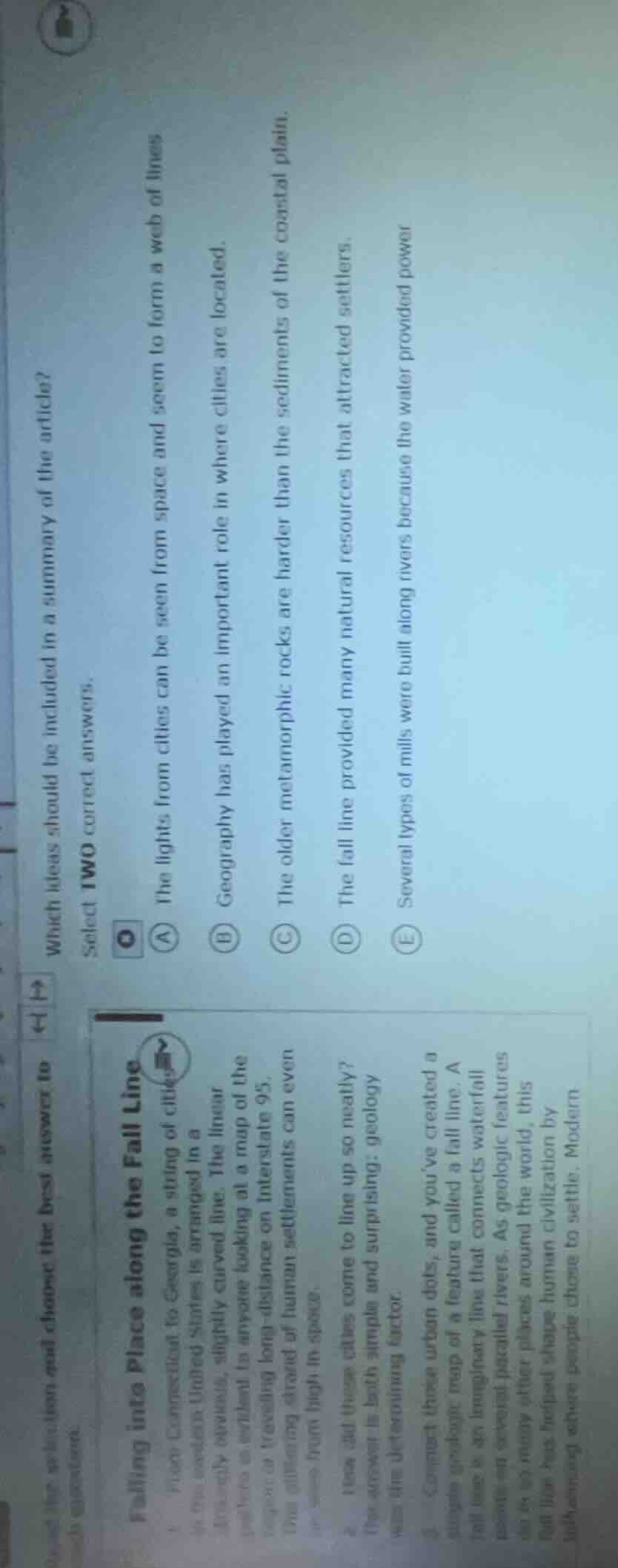 which ideas should be included in a summary of the article? select two …