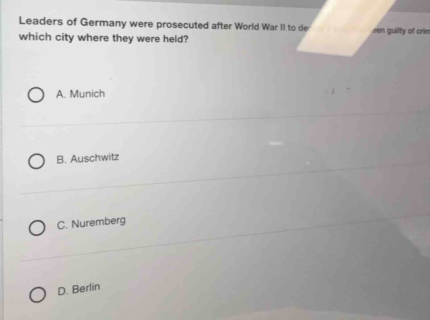 leaders of germany were prosecuted after world war ii to de en guilty o…