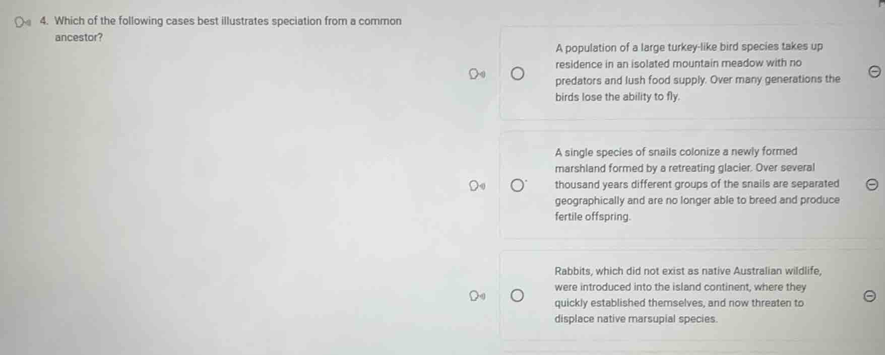 4. which of the following cases best illustrates speciation from a comm…