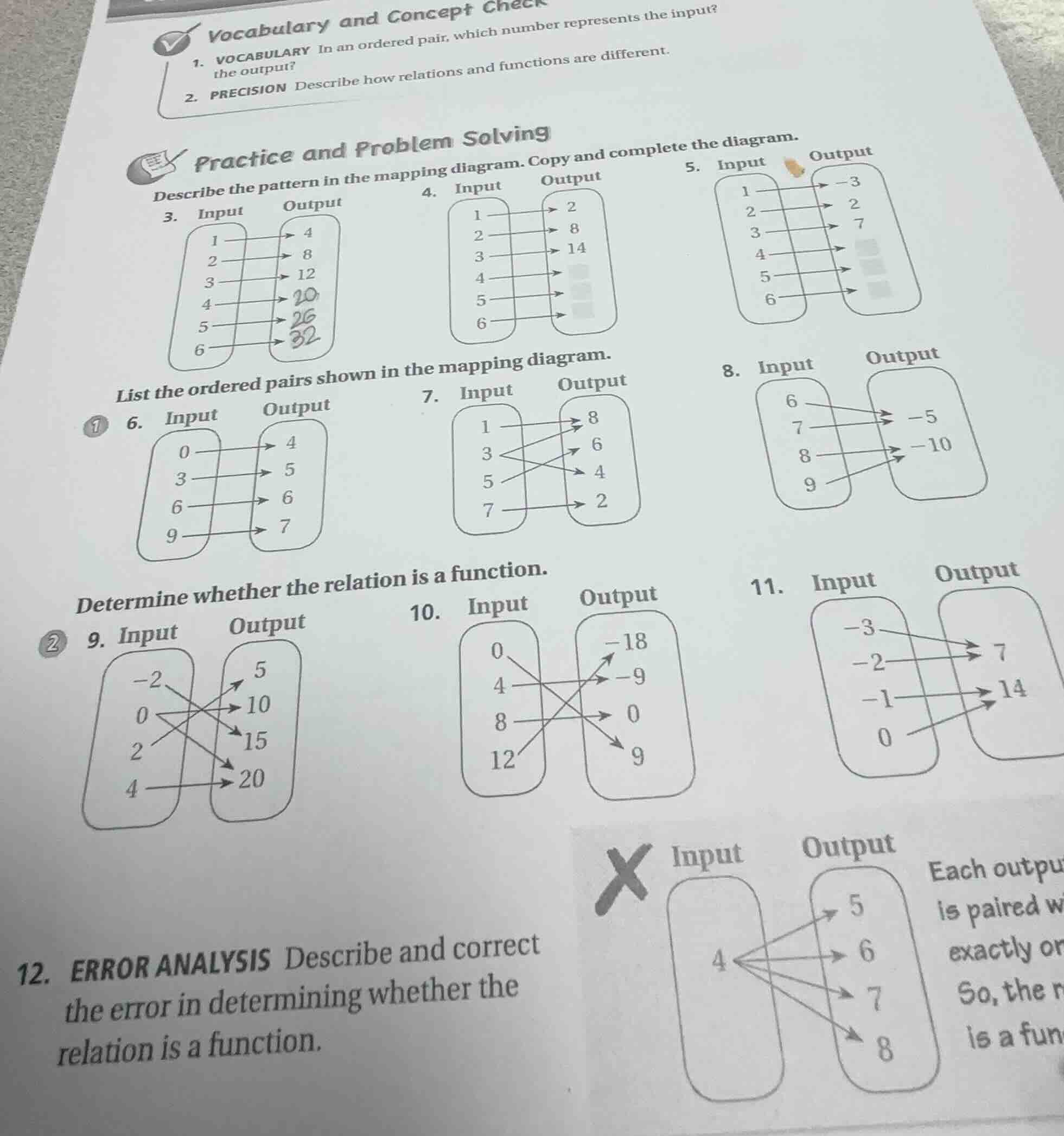 vocabulary and concept check 1. vocabulary in an ordered pair, which nu…