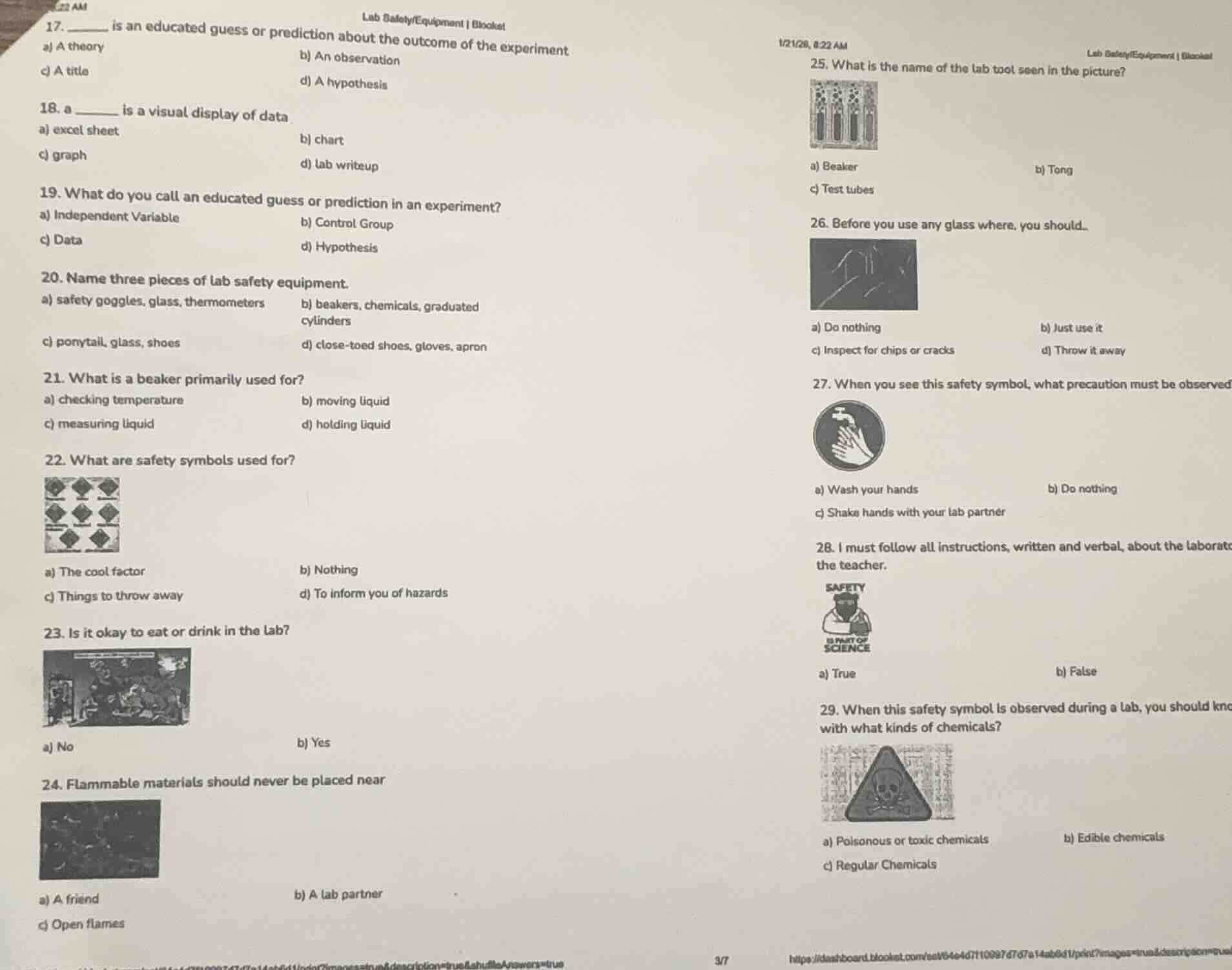 17. ______ is an educated guess or prediction about the outcome of the …