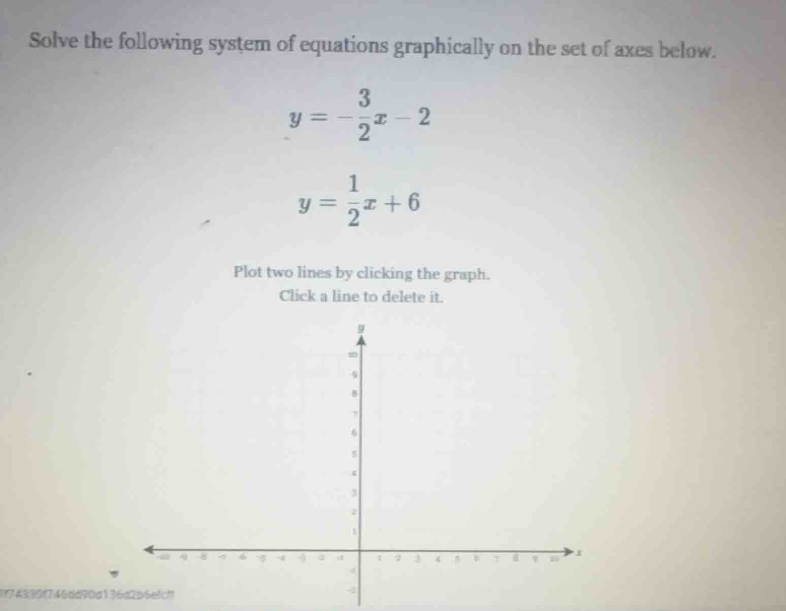 solve the following system of equations graphically on the set of axes …