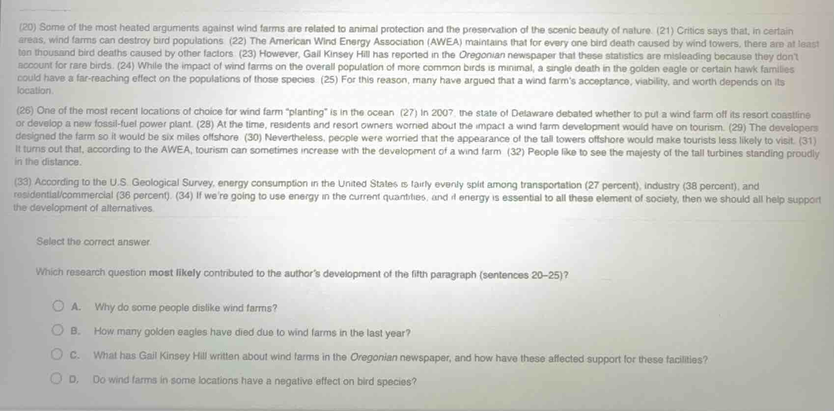 (20) some of the most heated arguments against wind farms are related t…