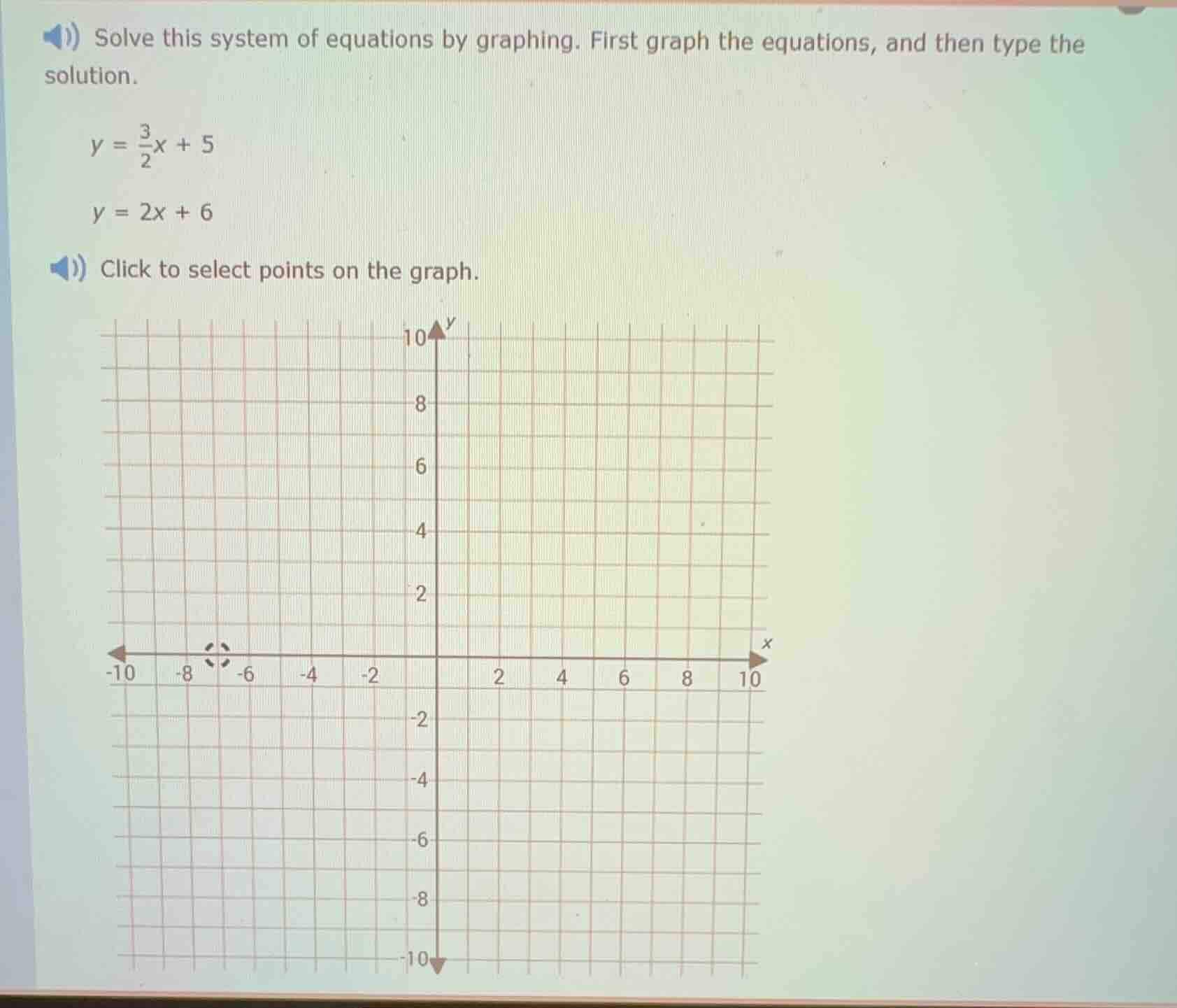 solve this system of equations by graphing. first graph the equations, …