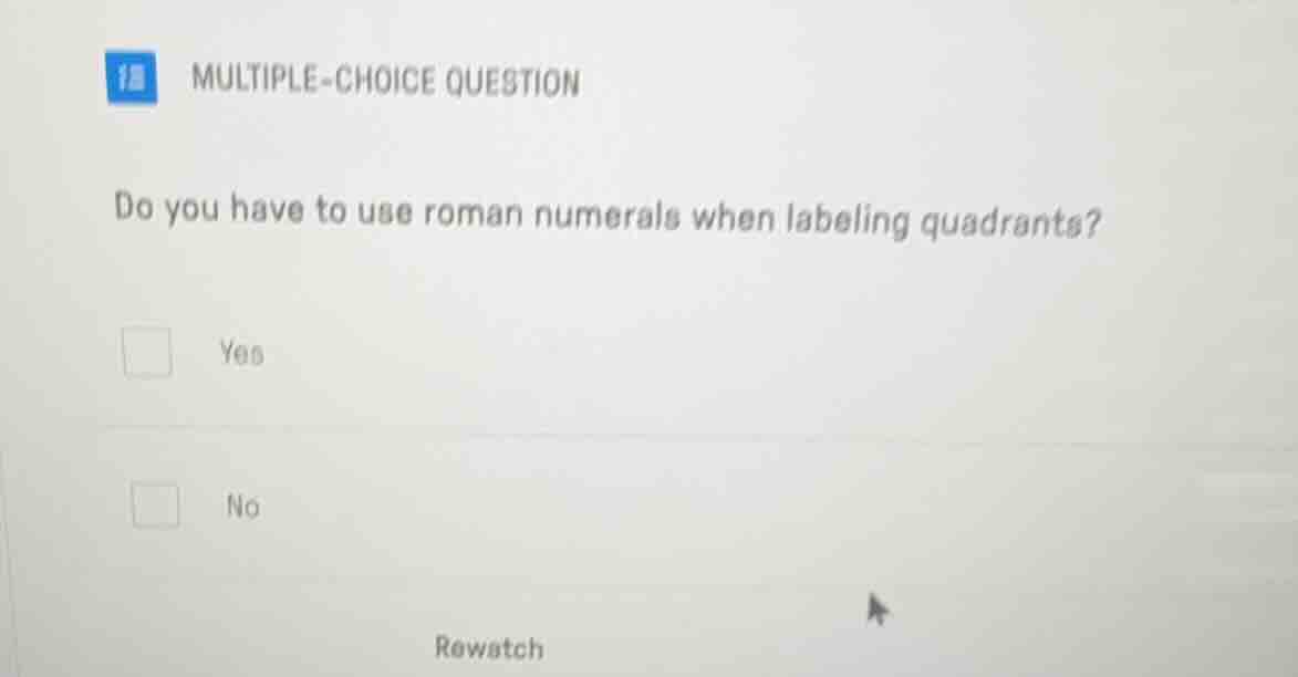 multiple-choice question do you have to use roman numerals when labelin…