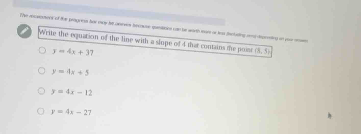 the movement of the progress bar may be uneven because questions can be…