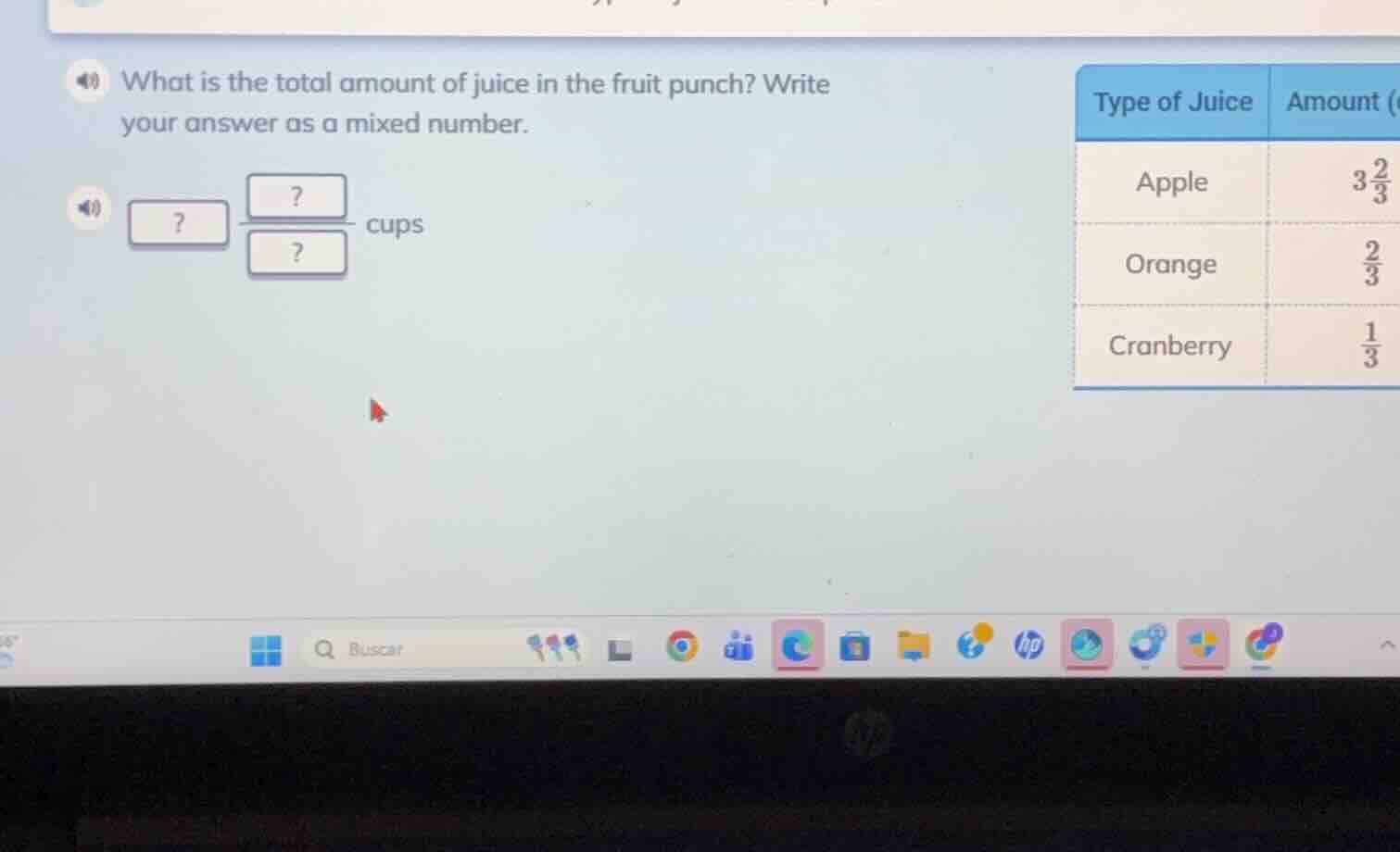 what is the total amount of juice in the fruit punch? write your answer…
