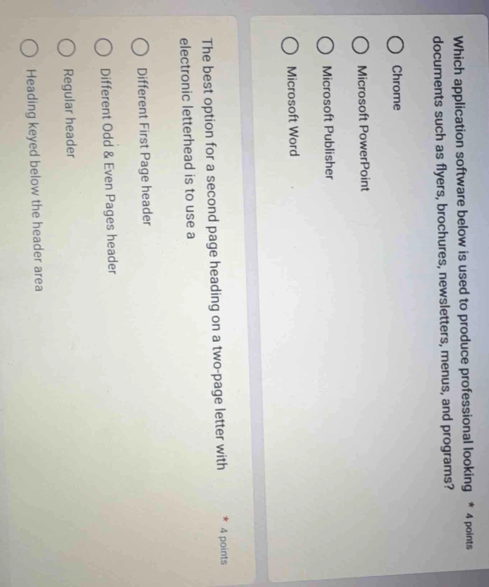 which application software below is used to produce professional lookin…