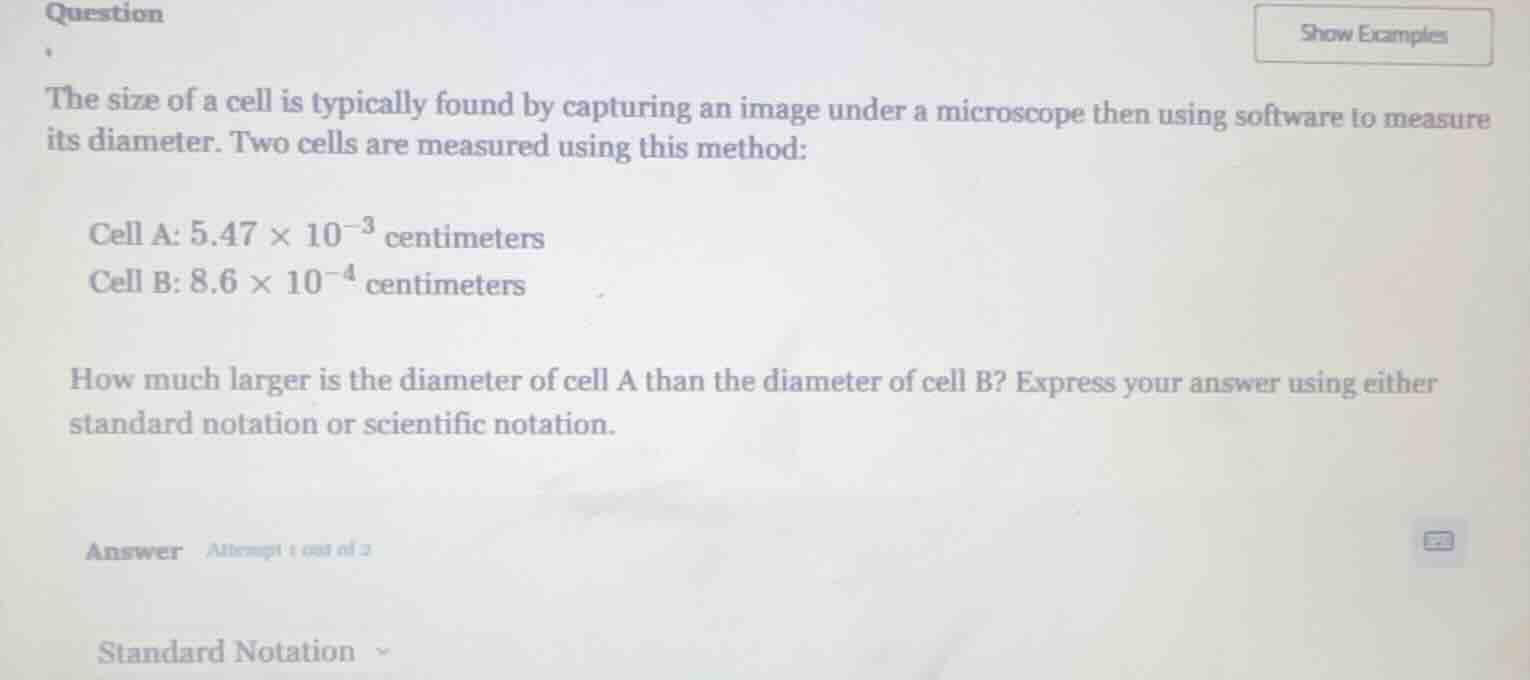 question the size of a cell is typically found by capturing an image un…