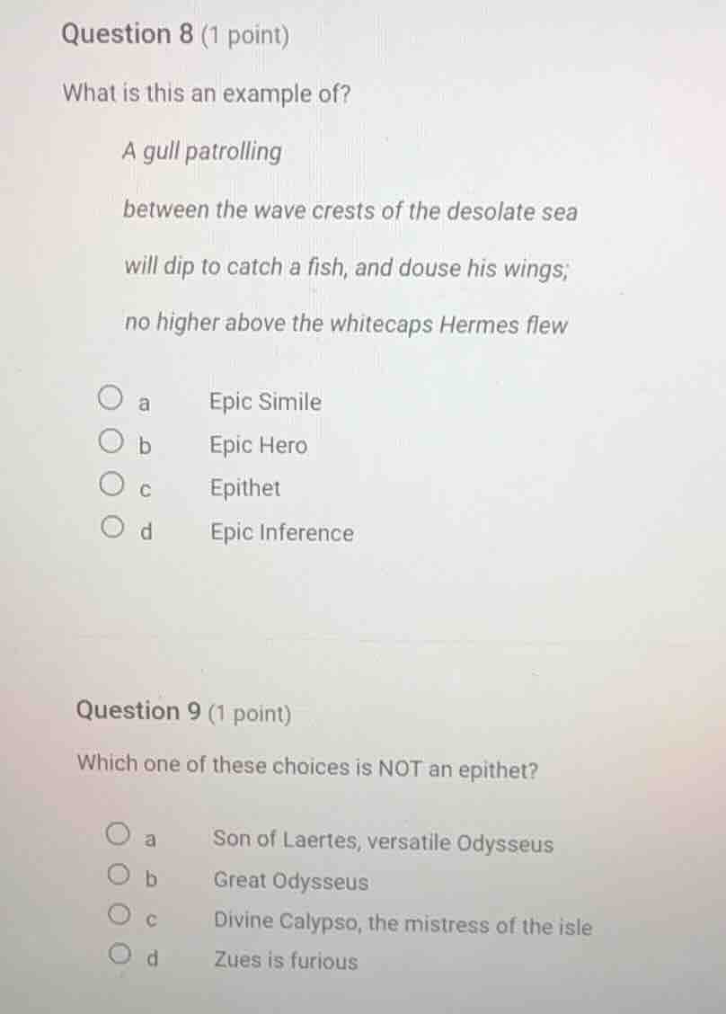 question 8 (1 point) what is this an example of? a gull patrolling betw…