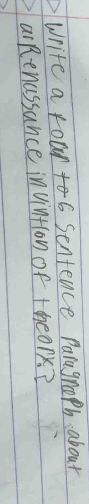 write a 4 to 6 sentence paragraph about an renaissance invention of the…