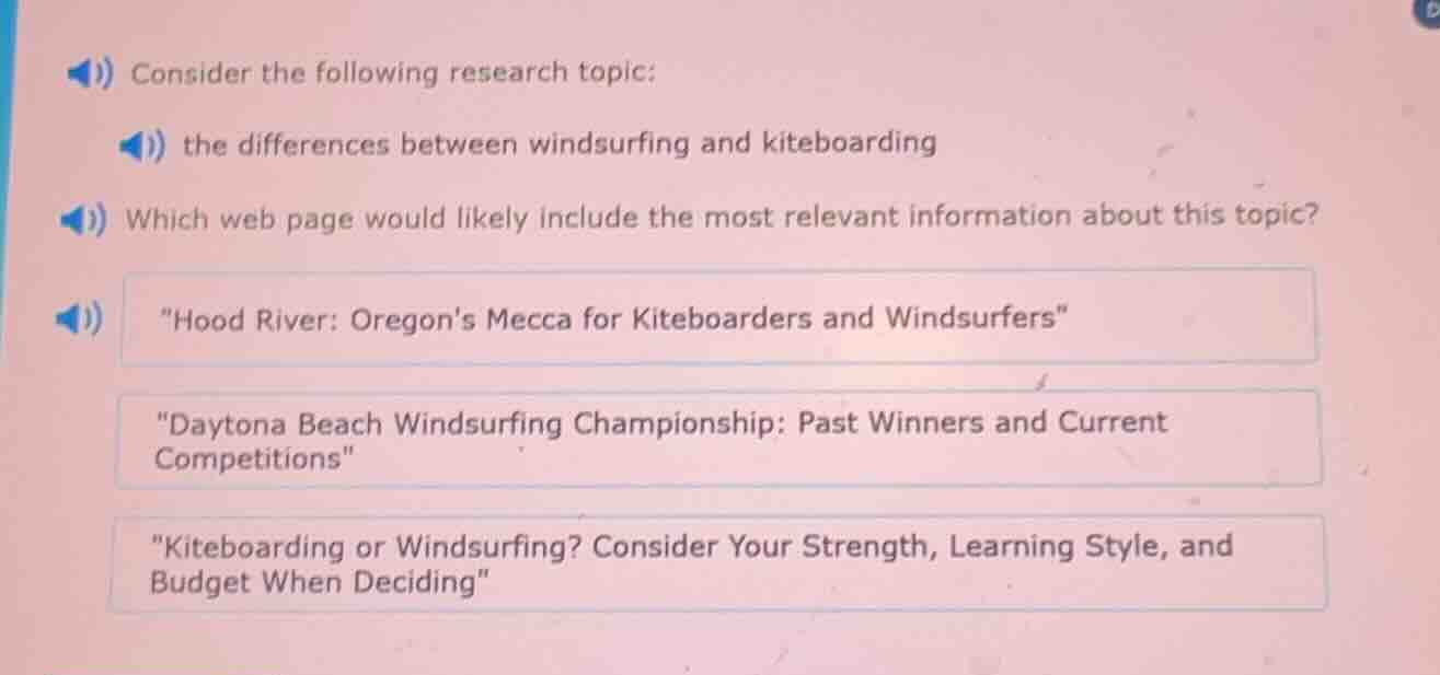consider the following research topic: the differences between windsurf…