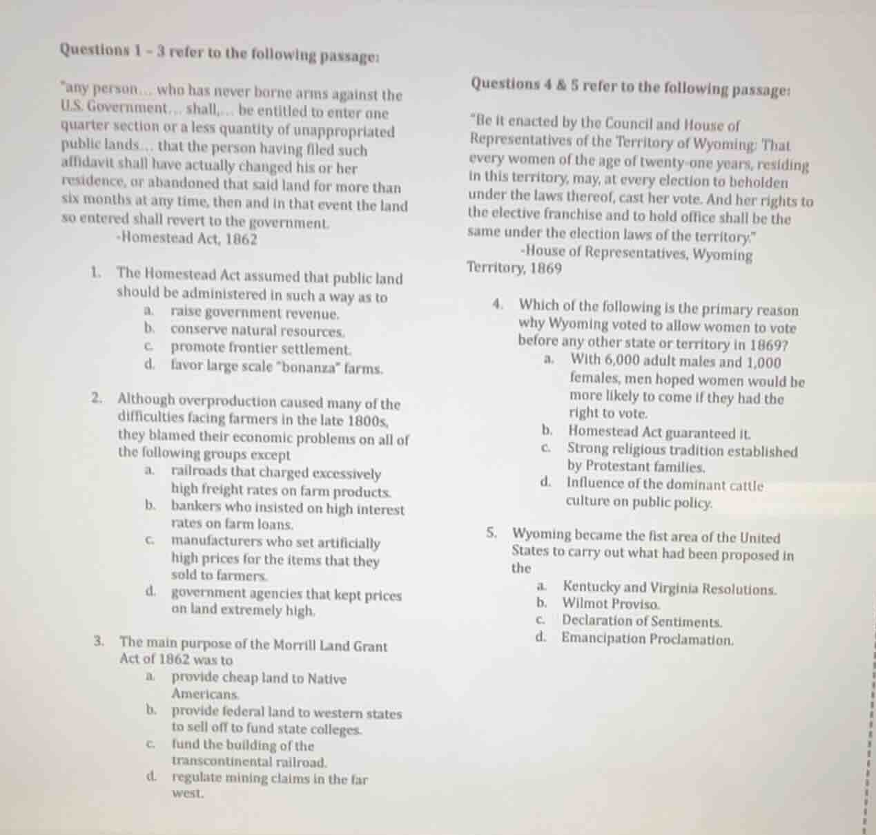 questions 1 - 3 refer to the following passage: \any person... who has …