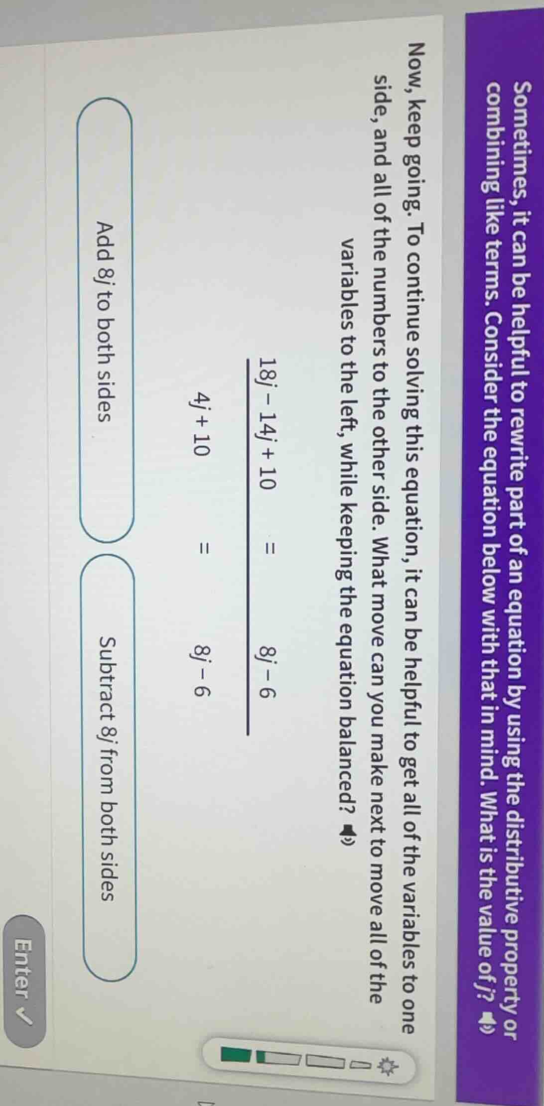sometimes, it can be helpful to rewrite part of an equation by using th…