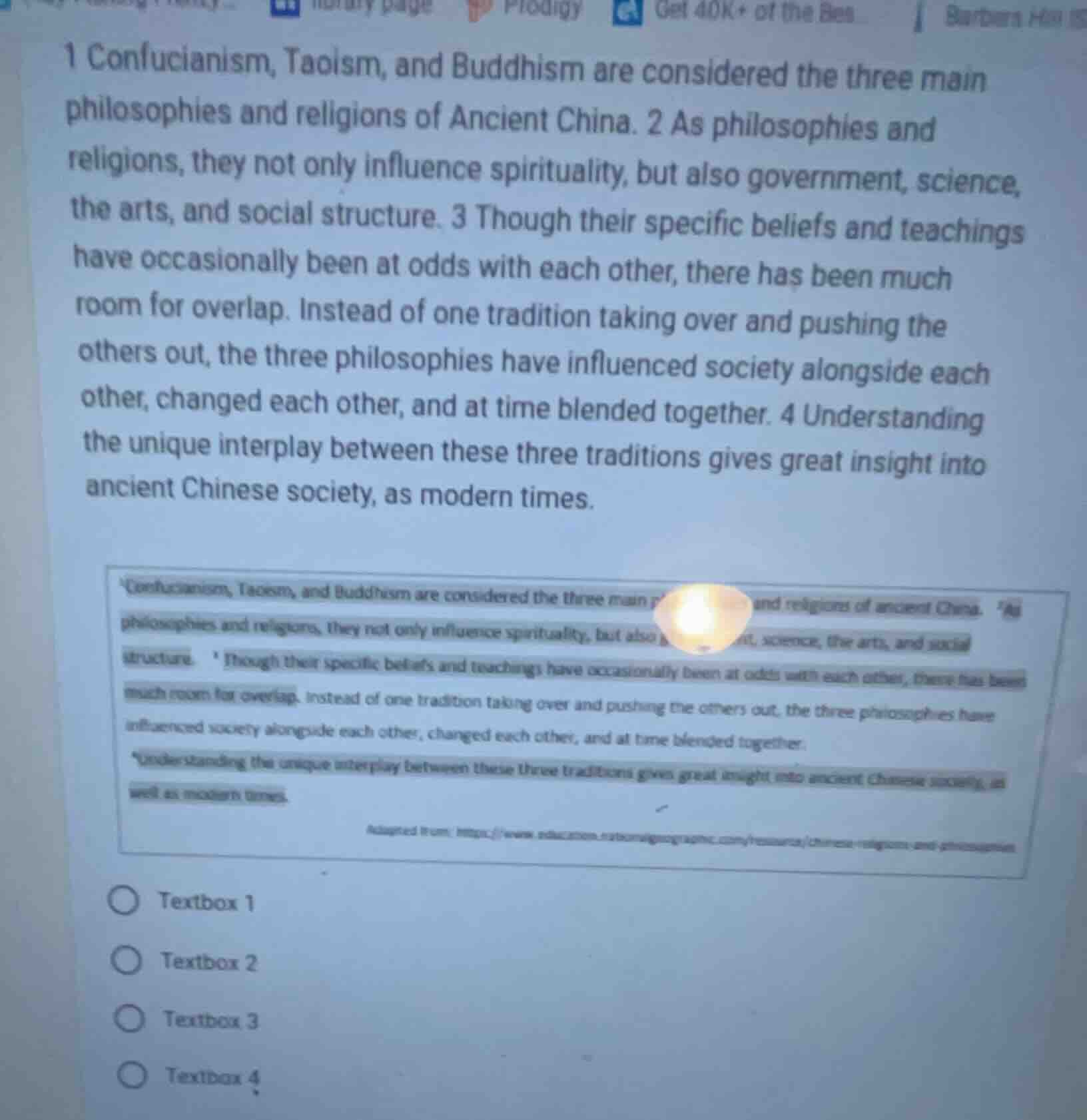 1 confucianism, taoism, and buddhism are considered the three main phil…