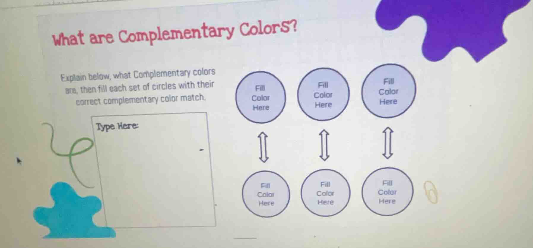 what are complementary colors? explain below, what complementary colors…