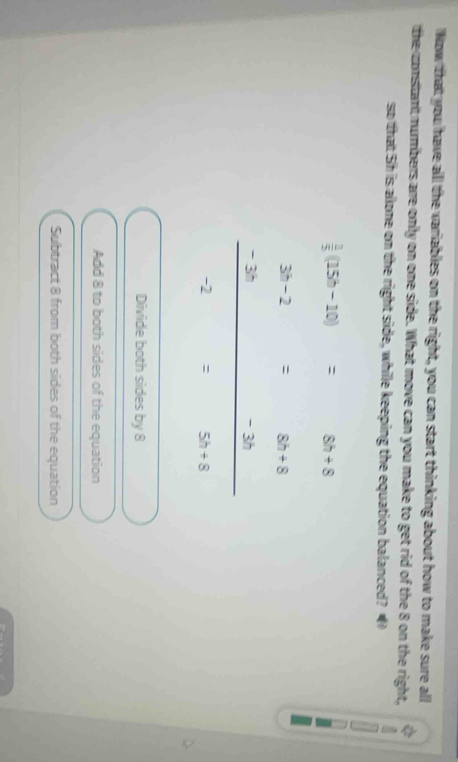 now that you have all the variables on the right, you can start thinkin…